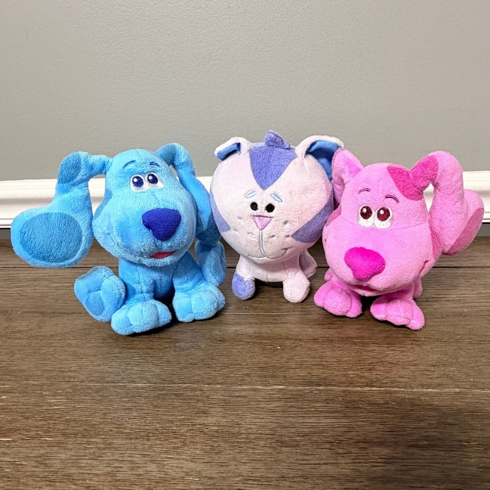 Nickelodeon Blues Clues & You Blue, Magenta & Periwinkle Plush Set